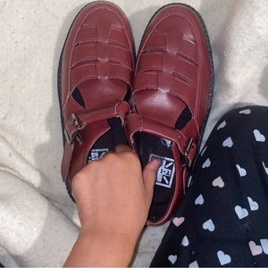 T.U.K Cherry Red TUKskin Gramps Sandal